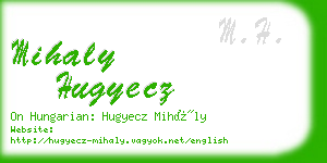 mihaly hugyecz business card